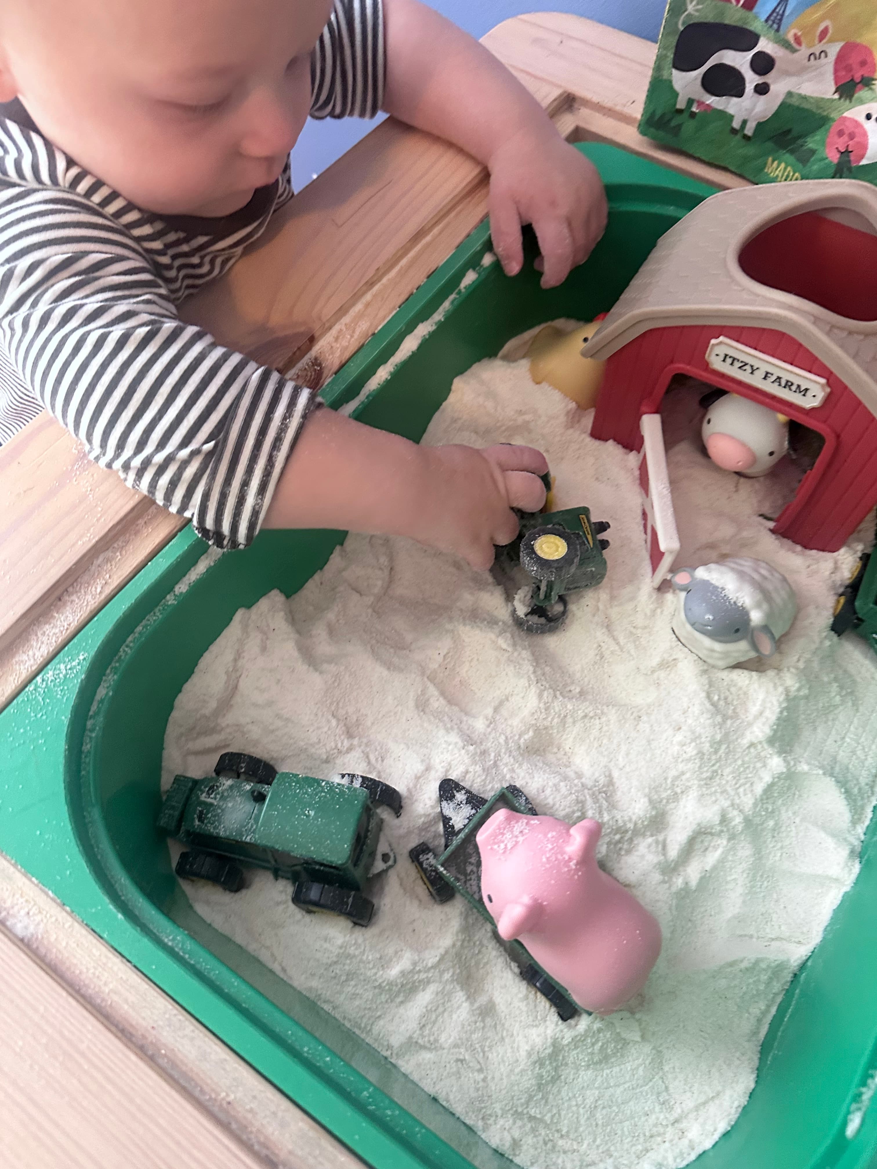 Child learning through hands-on play